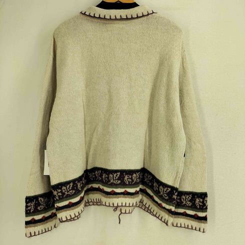 ノーザンリフレクションズ NORTHERN REFLECTIONS リネン混 総柄コットンニットカーディガン レディース import:XL