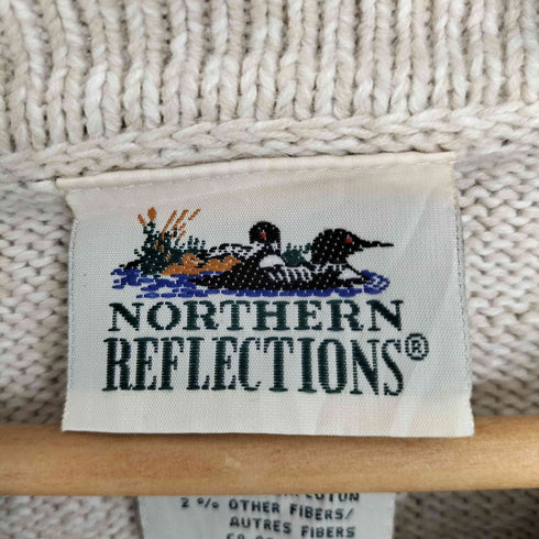 ノーザンリフレクションズ NORTHERN REFLECTIONS リネン混 総柄コットンニットカーディガン レディース import:XL