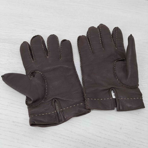 Fodera Cashmere イタリア製 レザーグローブ メンズ 8