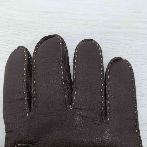 Fodera Cashmere イタリア製 レザーグローブ メンズ 8