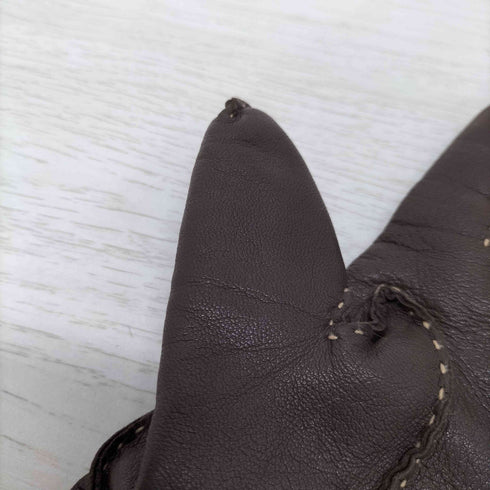 Fodera Cashmere イタリア製 レザーグローブ メンズ 8