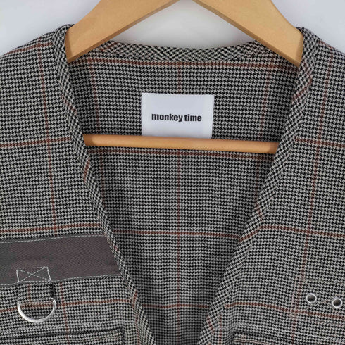 モンキータイム MONKEY TIME GUNCLUB CHECK MULTI POCKET VEST/ベスト メンズ JPN:L