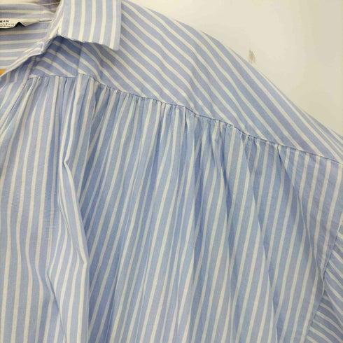 ザラ ZARA ストライプ ベルト ミニシャツ ドレス レディース import:M