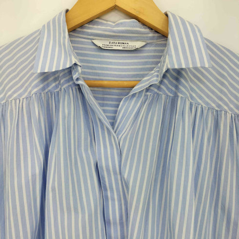 ザラ ZARA ストライプ ベルト ミニシャツ ドレス レディース import:M