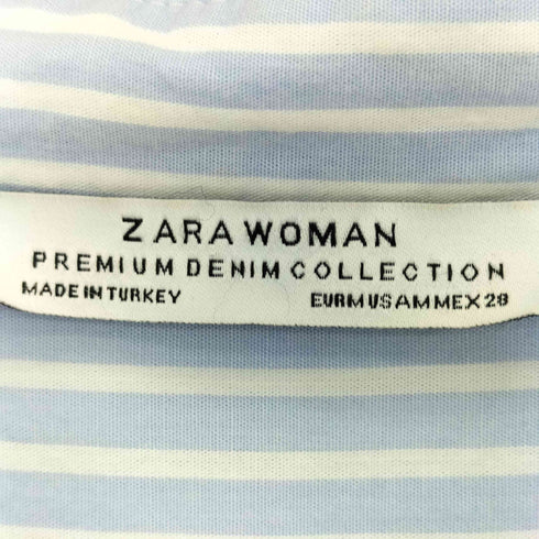 ザラ ZARA ストライプ ベルト ミニシャツ ドレス レディース import:M