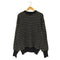 KARRSON KNITWEAR ノルウェー製 ウールレーヨン バーズアイ クルーネックニット メンズ