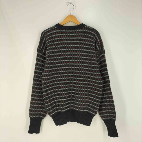 KARRSON KNITWEAR ノルウェー製 ウールレーヨン バーズアイ クルーネックニット メンズ