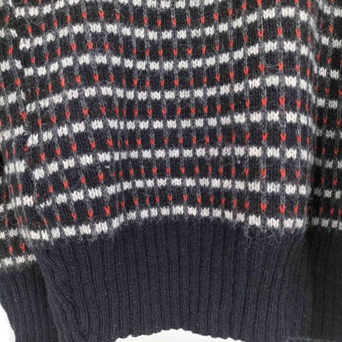 KARRSON KNITWEAR ノルウェー製 ウールレーヨン バーズアイ クルーネックニット メンズ
