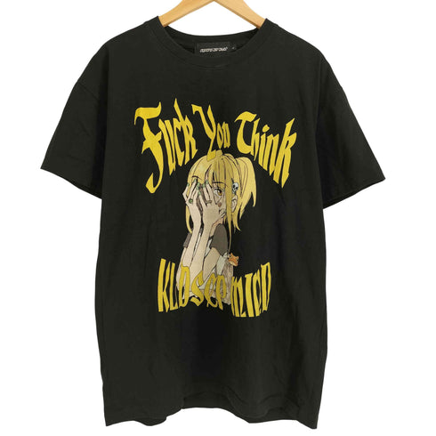 サンデイオフクラブ 韓国ブランド Kaleidoscopic Mind Short Sleeve オーバーサイズ アニメ プリント 半袖Tシャツ メンズ import:L