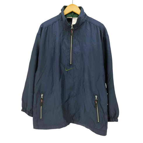ナイキ NIKE 90S 白タグ センタースウッシュ ナイロン ハーフジップ プルオーバージャケット メンズ import:M
