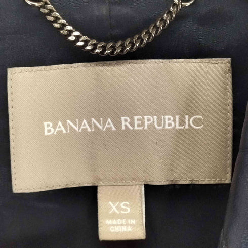 バナナリパブリック BANANA REPUBLIC 00S 袖ウール切替 ラムレザーダブルライダースジャケット レディース XS