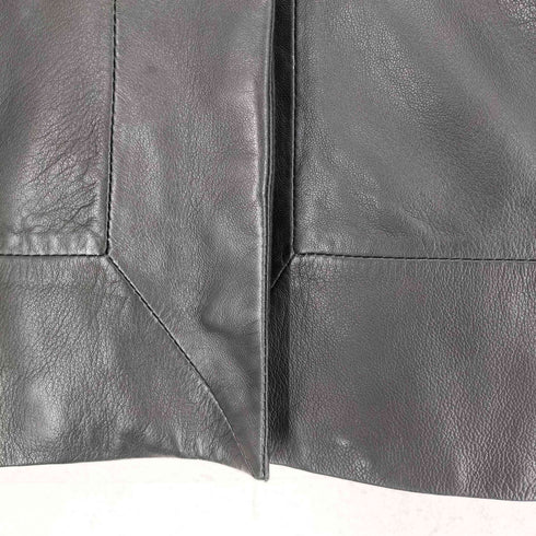 バナナリパブリック BANANA REPUBLIC 00S ノーカラーレザージャケット レディース XS