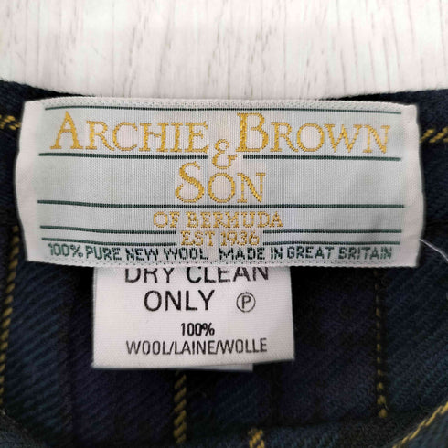Archie Brown&Son ウール キルトスカート チェック柄 レディース US:14