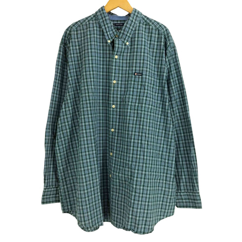 チャップス CHAPS EASY CARE チェック柄 ボタンダウン ロングスリーブシャツ メンズ 2XB/2TF