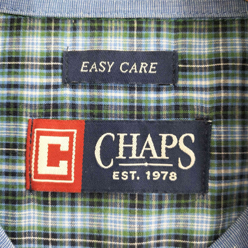 チャップス CHAPS EASY CARE チェック柄 ボタンダウン ロングスリーブシャツ メンズ 2XB/2TF