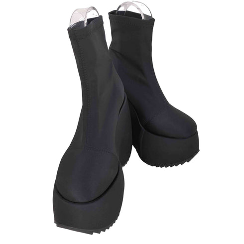 イエロー YELLO TOKYO BLACK PLATFORM SHORT BOOTS レディース JPN:S