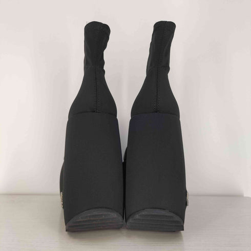 イエロー YELLO TOKYO BLACK PLATFORM SHORT BOOTS レディース JPN:S