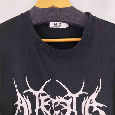 M.D MODERN GIRL フロントプリント Tシャツ レディース JPN:M