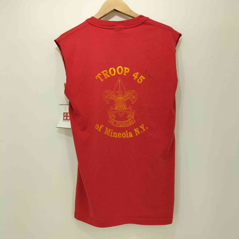 ヘインズ Hanes 90S ロゴプリント ノースリーブ クルーネックTシャツ メンズ import:S