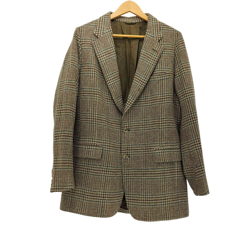 90S アメリカ製 千鳥格子柄 PURE WOOL 2Bコート メンズ