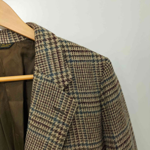 90S アメリカ製 千鳥格子柄 PURE WOOL 2Bコート メンズ