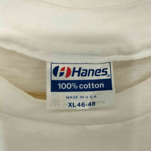 ヘインズ Hanes 90S ロゴプリント ノースリーブ クルーネックTシャツ メンズ import:S
