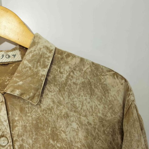 ENJOY 総柄 刺繍デザイン ショートスリーブシャツ メンズ import:L