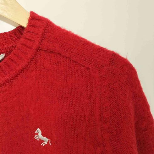 e.v.ltd 90S 馬刺繍 ロングスリーブアクリルニット レディース import:M