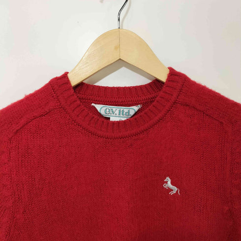 e.v.ltd 90S 馬刺繍 ロングスリーブアクリルニット レディース import:M