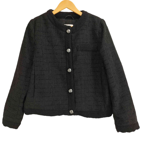 エイチアンドエム H&M 銀ボタン ツイードジャケット レディース import:M