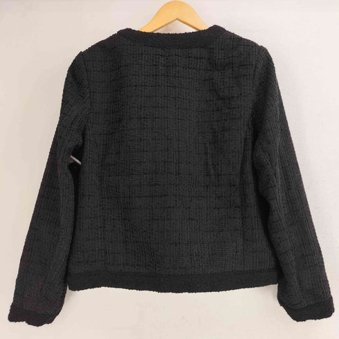 エイチアンドエム H&M 銀ボタン ツイードジャケット レディース import:M