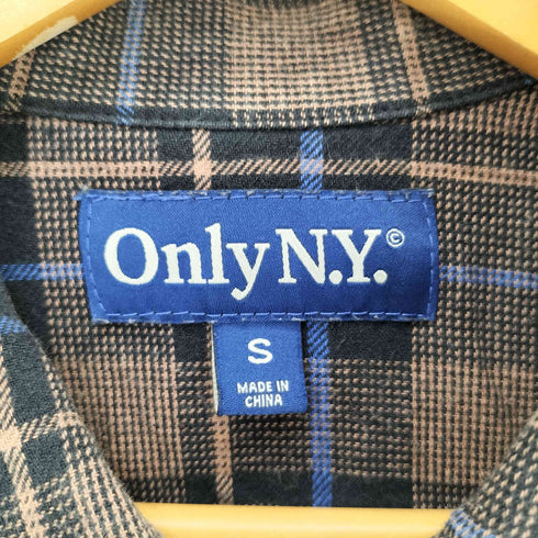 オンリーニューヨーク ONLY NY マドラスチェック フラップポケット オープンカラーシャツ メンズ S