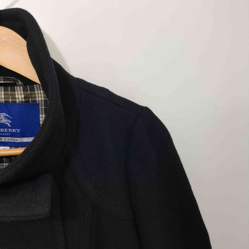 バーバリーブルーレーベル BURBERRY BLUE LABEL ウール アンゴラ混 ダブルスタンドカラーコート レディース JPN:38