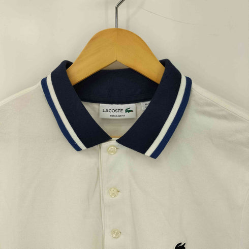 ラコステ LACOSTE REGULAR FIT ワンポイントロゴ刺繍 半袖ポロシャツ メンズ S