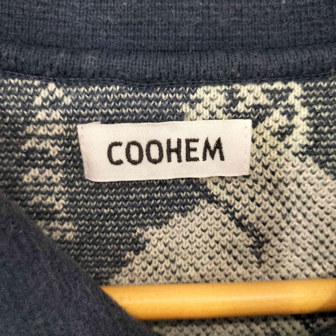 コーヘン COOHEM 花柄 タオル地 ショートスリーブニットポロシャツ メンズ JPN:M