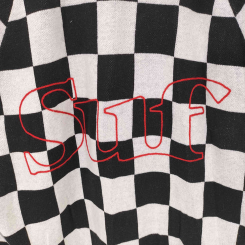Suf ブロックチェック コットンニット カーディガン street メンズ