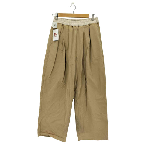 SPELLEDIT ウエストリブ 2タック コットンワイドパンツ cool レディース