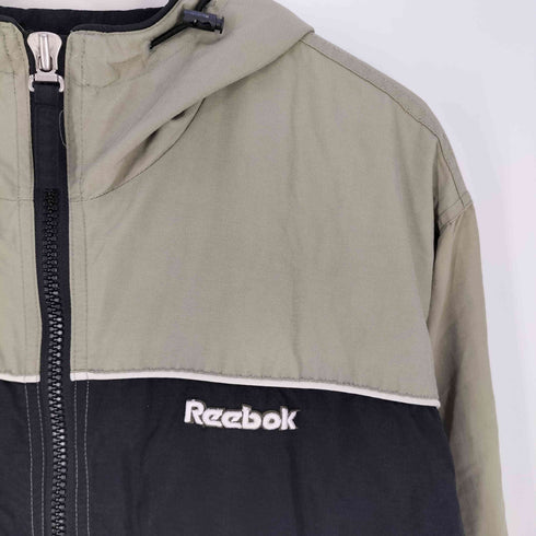 リーボック Reebok 90-2000s バイカラー 裾ドローコード フーディ ナイロンジャケット メンズ 95