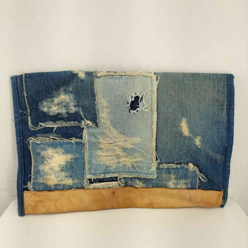 ジャパンブルージーンズ JAPAN BLUE JEANS ダメージデニムパッチワーク クラッチバッグ メンズ