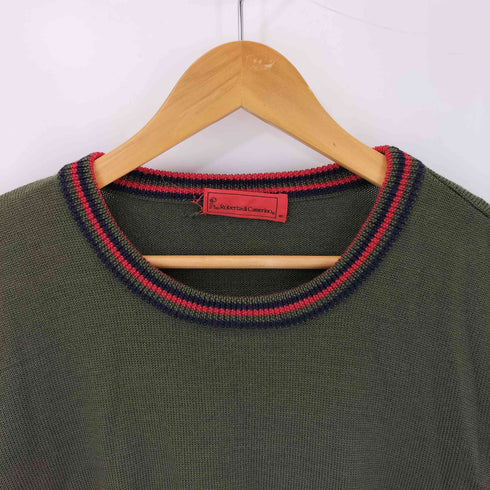 Robertadi Camerino リブデザイン ウールクルーネック ニットセーター import レディース 40