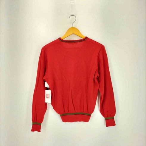 Robertadi Camerino Vネック リブデザイン ウールニットセーター import レディース 40