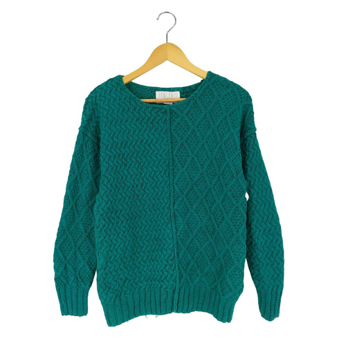 HAND KNIT FOR THE LIMITED ウールコットン ケーブルニット レディース import:S
