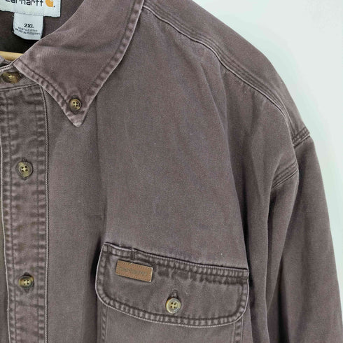 カーハート Carhartt 12AW Oakman Twill Work Shirt ツイル ワークシャツ メンズ 2XL