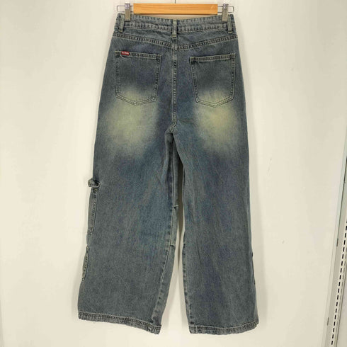 クラシカルエルフ CLASSICAL ELF 洗練されたこなれ感。ヴィンテージ加工裾ドロストワイドデニム レディース JPN:L