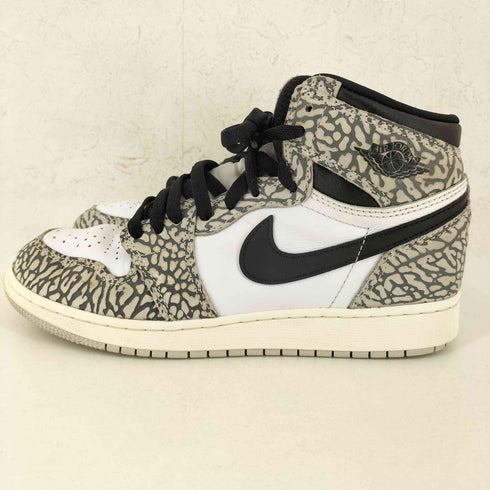 ジョーダンブランド JORDAN BRAND GS Air Jordan 1 High OG White Cement エア ジョーダン 1 ハイ OG ホワイトセメント スニーカー レディース JPN:24