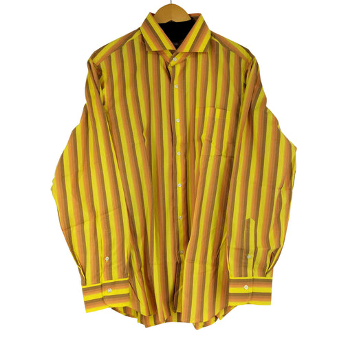 フェアファクス FAIRFAX ストライプ L/S シャツ メンズ import:XL