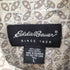 エディーバウアー Eddie Bauer 90-00S リーフ柄 総柄 リネン コットン S/S シャツ メンズ import:L
