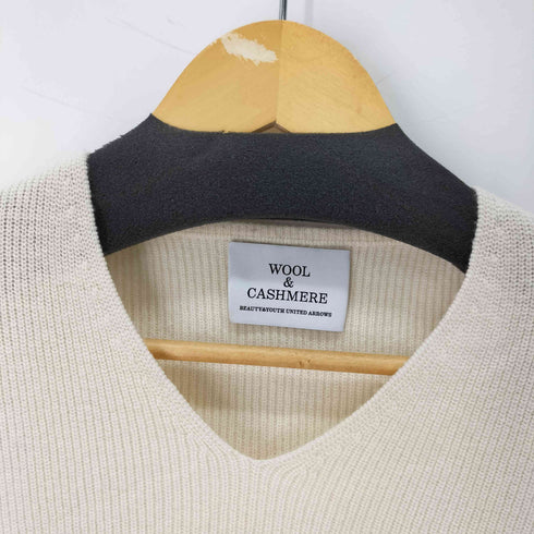 ビューティーアンドユースユナイテッドアローズ BEAUTY & YOUTH UNITED ARROWS ウールカシミヤVネックニットプルオーバー ウォッシャブル レディース