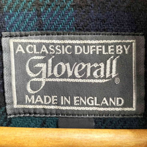 グローバーオール Gloverall 80-90S 英国製 裏地チェック メルトンウール ダッフルコート メンズ EUR:50