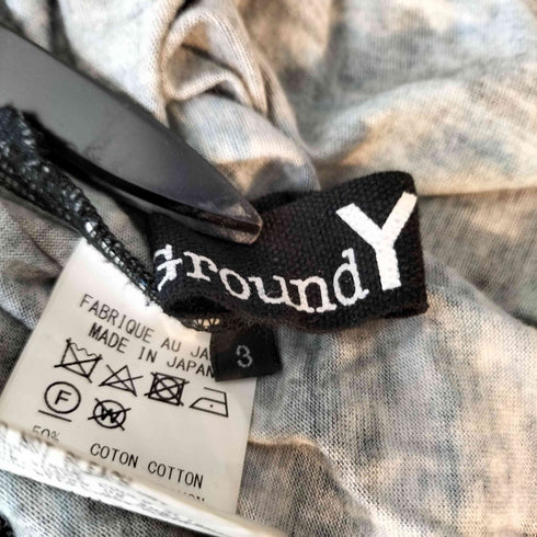 グラウンドワイ Ground Y ZEBRA PATTERN COTTON/MODAL LEFT OPENING SHORT SLEEVE T-SHIRT メンズ JPN:3